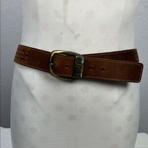 Vintage Levi's Women’s Brown Leather Belt Oil Tanned Harness Sz 36 Southwestern